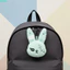 QEARY Halloween Plushie, Thỏ Gothic Nhỏ Gọn Mềm Mại, Búp Bê Quirky Màu Trơn Handmade-look Fluffy Stitch Bunny Key Organizer