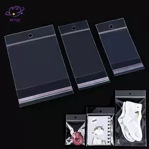 HFTOY 100 Chiếc Trong Suốt Tự Dính Túi Đựng Nhựa Treo Opp Túi Cói Túi Quà Tặng Cho Trang Sức Trưng Bày Bán Lẻ Paing ~