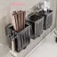 Dụng cụ nhà bếp 1 miếng Giá đỡ Chopsti thoát nước đa chức năng, Hộp đựng dao kéo treo tường hoặc tự do, nhựa
