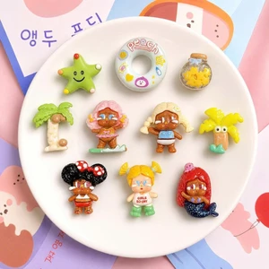 Set Charm Crybaby Kỳ Nghỉ Biển Mùa Hè – Phao Bơi Peach, Nàng Tiên Cá, Cây Dừa, Sao Biển, Resin Trang Trí Dép Kawaii