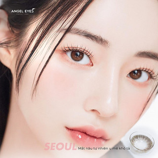 Kính Áp Tròng Không Giãn Màu Nâu Tự Nhiên Angel Eyes Seoul (0 - 8 Độ) - Lens Cận Nâu Tây Trong Trẻo DIA 14.0mm Cao Cấp