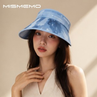 MISMEMO Kem chống nắng Smudge Hollow Top Hat Nữ Mùa hè Vành lớn Chống tia cực tím Mặt nhỏ Mũ du lịch ngoài trời