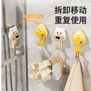 Hàng sẵn có Móc cốc hút hoạt hình Phòng tắm không đục lỗ Móc không dấu vết Chân không Viscose mạnh Nhà vệ sinh Nhà bếp Khăn chịu tải móc dính