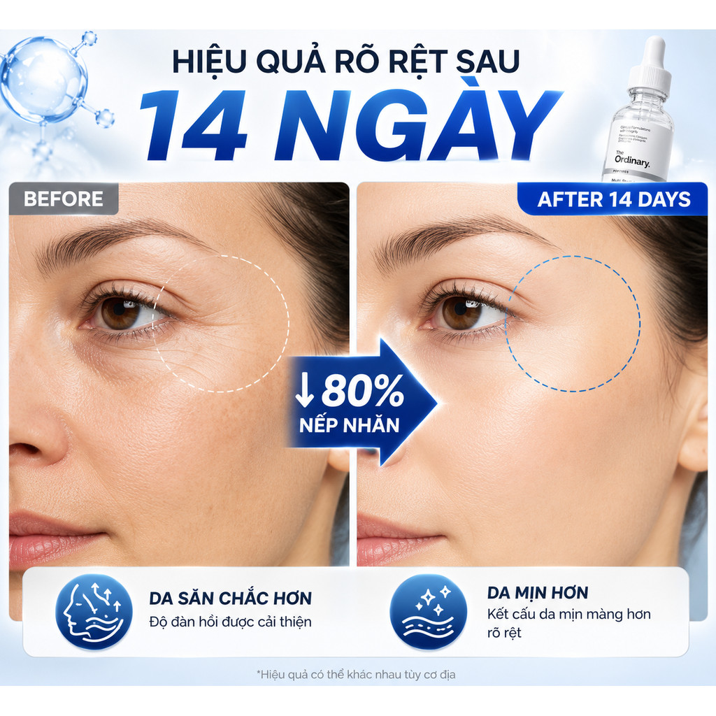 Serum The Ordinary Multi Peptide + HA 30ml Chống Lão Hóa Giảm Nhăn Căng Da Chính Hãng