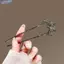 Bluelover Retro Phong Cách Trung Hoa Kẹp Tóc Hoa Mực Màu Hoa sel Tóc Sti Dành Cho Nữ Thanh Lịch Đuôi Ngựa Giá Đỡ Trang Sức Phụ Kiện Tóc Mới