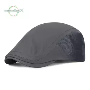 Mũ nam CATMALLER88 Beret, Mũ Newsboy có thể điều chỉnh thoáng khí, Lưới sấy tốc độ thông thường Mũ chống nắng mỏng phẳng Gorras