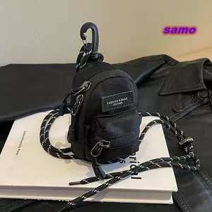 Ví đựng tiền xu Mini SAMO, Túi móc khóa Cặp đôi Hip Hop Túi đeo chéo, Túi đựng tai nghe di động phù hợp cho nam giới