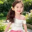 Mùa hè Phong cách mới (110-150) Áo thun ngắn tay thời trang phù hợp cho bé gái