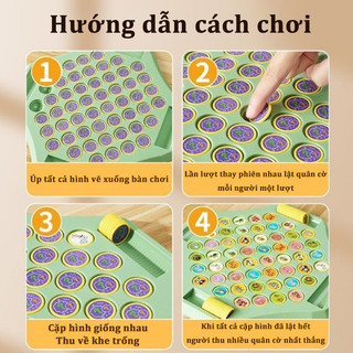 【BabyJoy】Đồ chơi Lật cờ vua xếp hình rèn luyện trí nhớ,Đồ chơi trẻ em trò chơi đôi,tương tác giữa cha mẹ và con cái