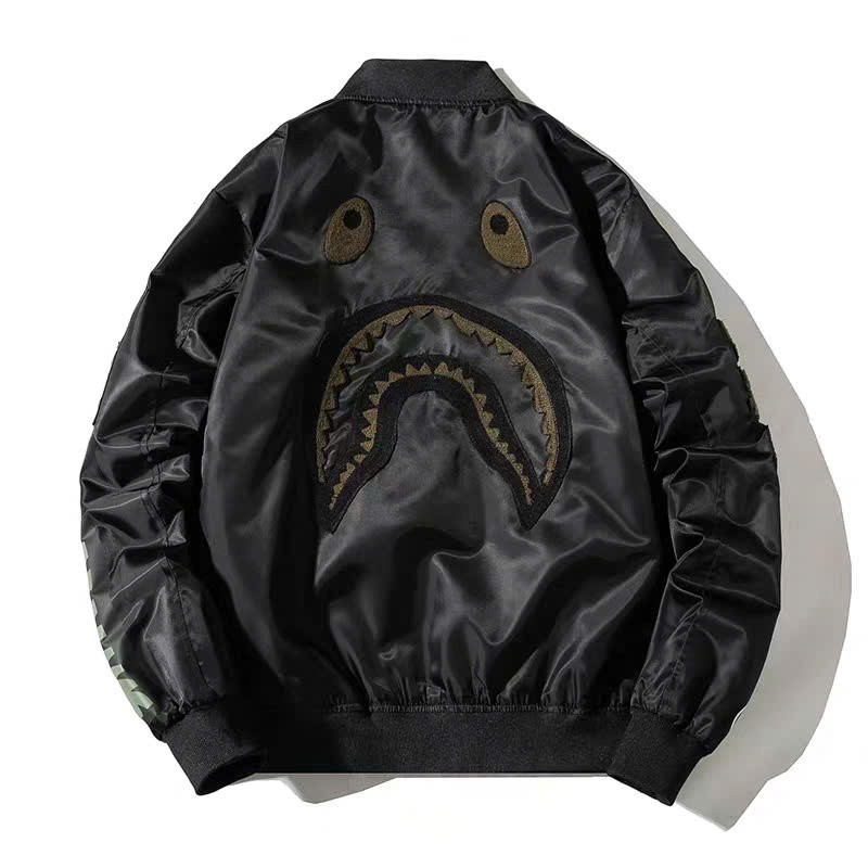 Áo Bomber Bape Phối Tay Rằn Di KCloset Áo Khoác Gió Dù 2 Lớp Dày Dặn Dáng Rộng Nam Nữ NA989