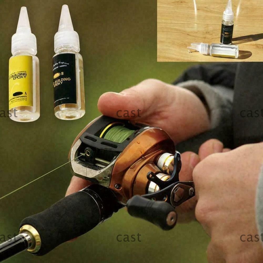 CAST 2 Cái AB Keo, Nhựa Epoxy DIY Cần Câu Keo, Dụng Cụ Sửa Chữa Câu Cá Cần Câu Phụ Kiện Keo Dán Sealers