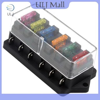 ULJ 6 Way Circuit Standard ATO Blade Fuse Box 12V / 24V Cầu chì khối giữ cầu chì ô tô.