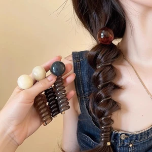 Dây xoắn buộc tóc bong bóng, phụ kiện cột tóc nữ gọn gàng dễ thương 7.5cm