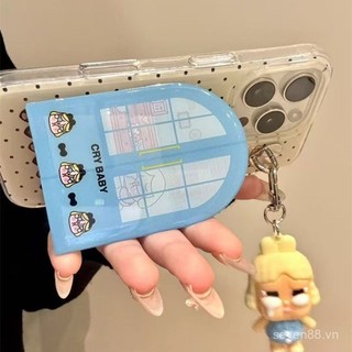 Ốp Điện Thoại Thích Hợp Cho iPhone Phong Cách Hàn Quốc ins Chấm Bi Khóc Cửa Sổ Cho Bé Bề Mặt Gương Lật 17 / 16 / 15promax / 14 Phong Cách Mới 13 / 12 / 11pro Niche xsmax / xr Sáng Tạo Chống Sốc Lỗ Lớn Bao Gồm Tất Cả Vỏ Bảo Vệ 0W0E