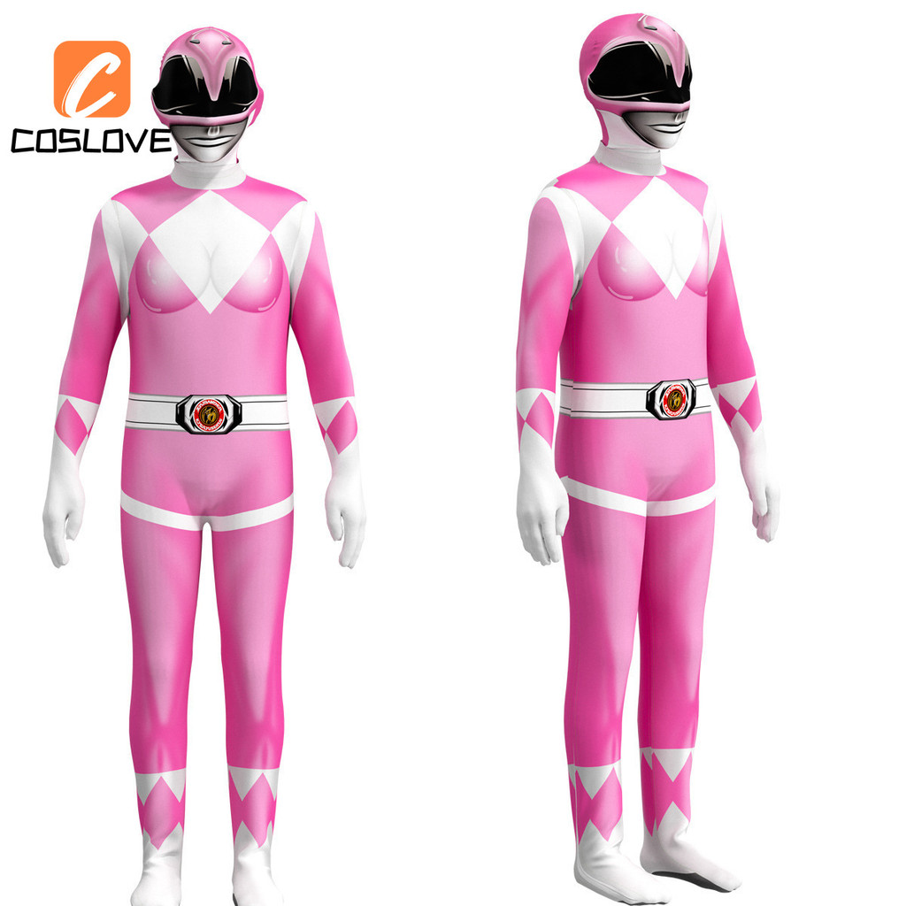 Anime Mighty Morphin Power Rangers Cosplay Quần Áo Trọn Bộ Trang Phục Áo liền quần Trang Phục Cho Trẻ Em Tiệc Halloween Cosplay