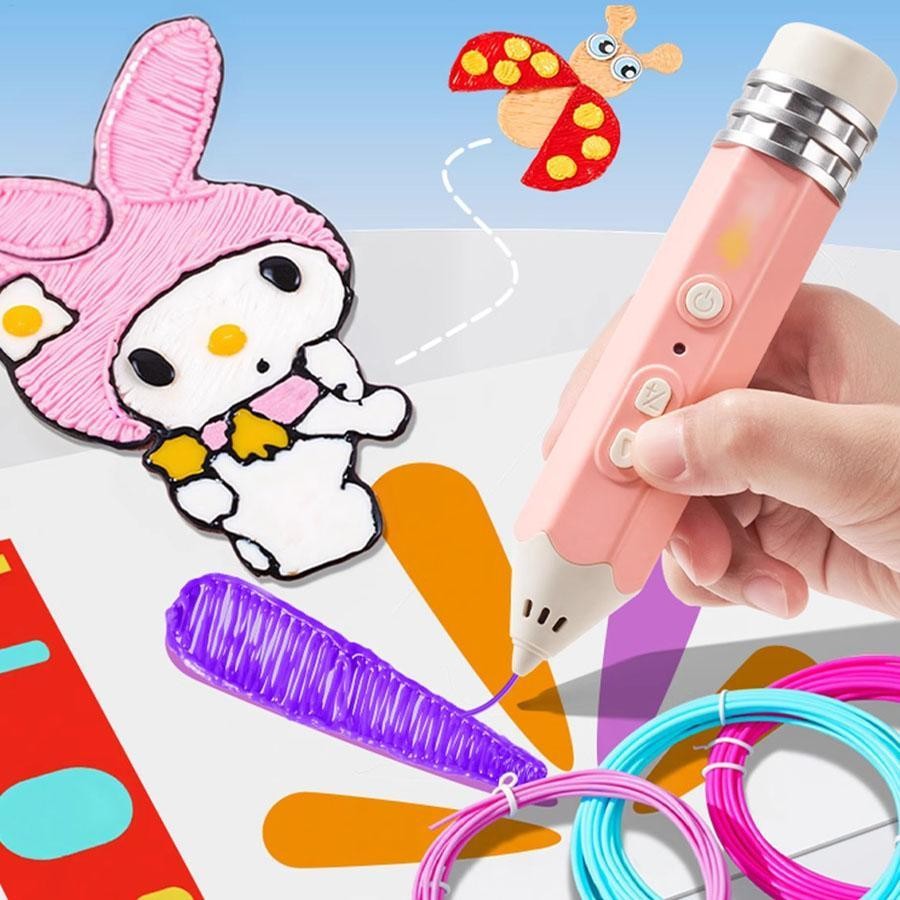 Bút Tranh 3D Di Động Sạc In Bút Cho Trẻ Em Làm Doodle Graffiti Nghệ Thuật Thủ Công