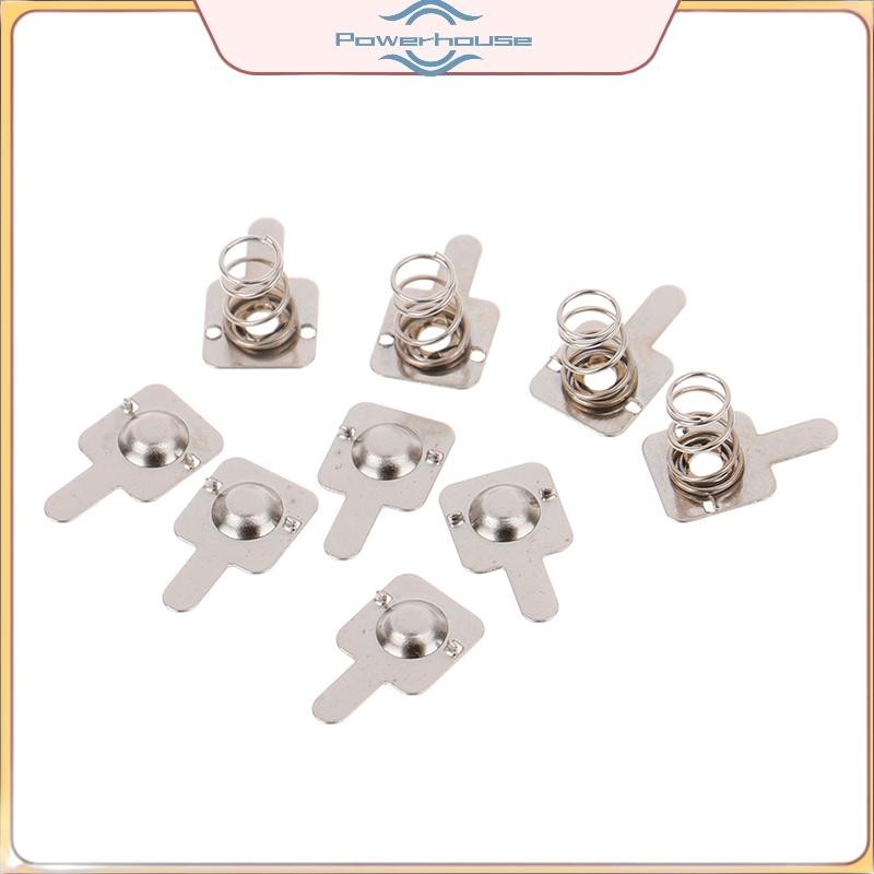 ĐIỆN 10 đôi / Pin kim loại thay thế Tấm tiếp xúc lò xo Bạc cho pin AAA.