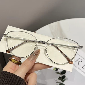 Mắt kính cận thị kính cận có độ sẵn - 0.50 ~ - 5.00 độ Kính Cận Gọng Trong Suốt Chống Ánh Sáng Xanh Phong Cách Hàn Quốc Thời Trang kính 1053-1