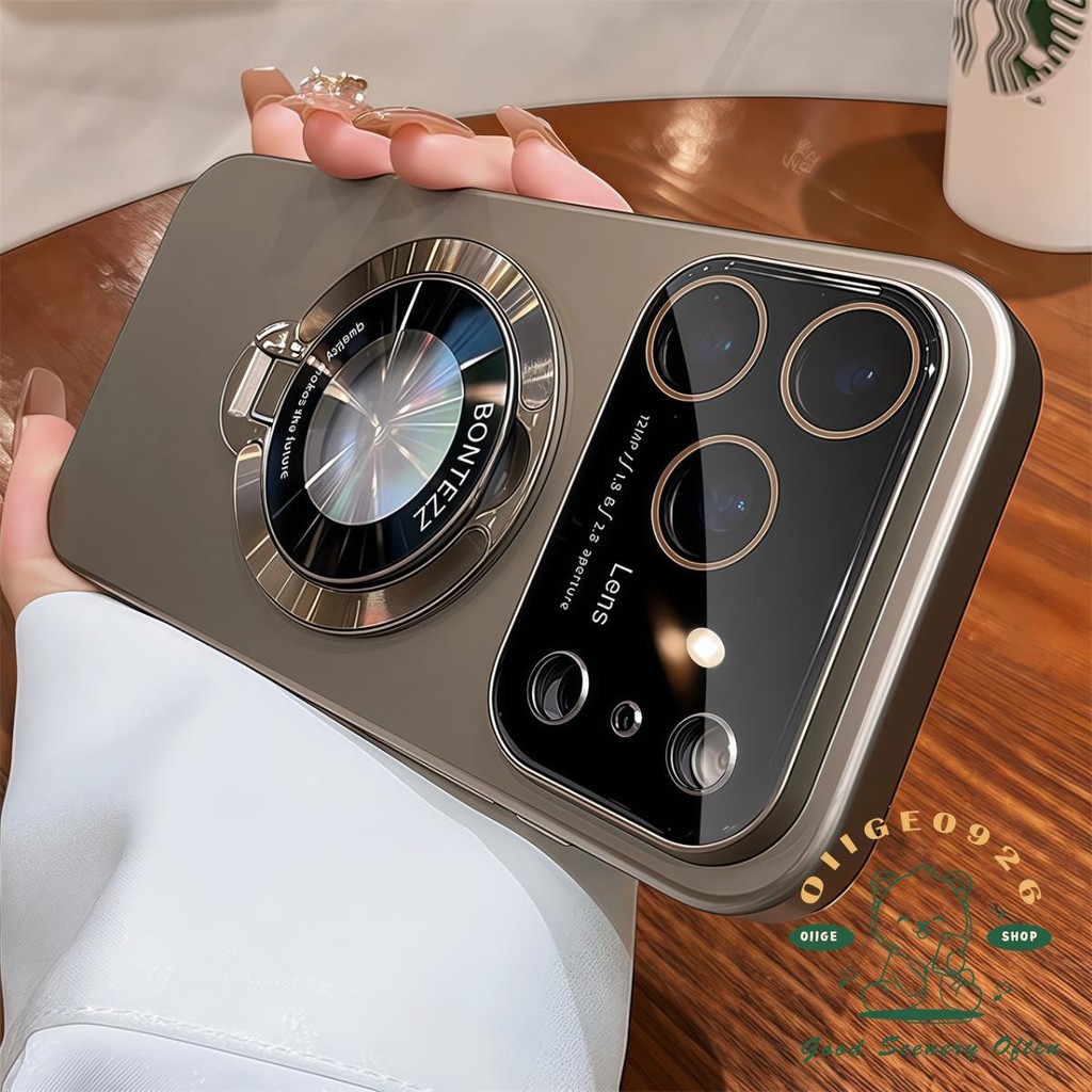 【 Ốp lưng iPhone17 】 Giá đỡ cảm giác da lỏng siêu mỏng Vỏ điện thoại từ tính iPhone 17 Pro Max 16 15 14 13 12 11 cho vỏ iPhone Vỏ cứng PC chống sốc