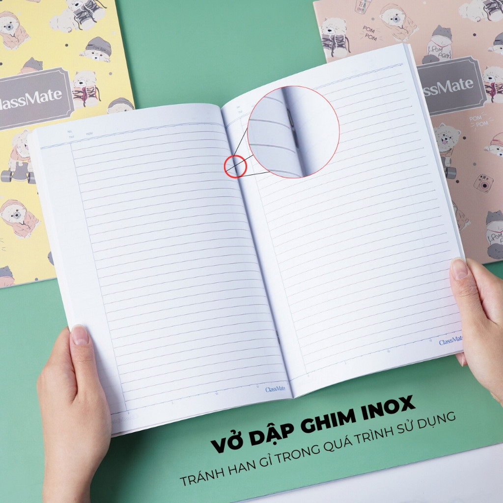 Combo 5/10 Vở Kẻ Ngang Vở 80/120 Trang Bìa Chống Nước Vở Kẻ Ngang Cho Học Sinh Cấp 2-AT