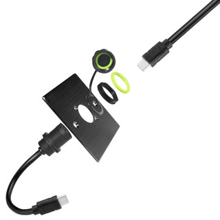 Bộ chuyển đổi cáp ALMA1 USB-C, có nắp bụi Đầu nối cáp 1M, Cổng đơn Type C Nữ sang Nữ USB-C Chống nước Type-C