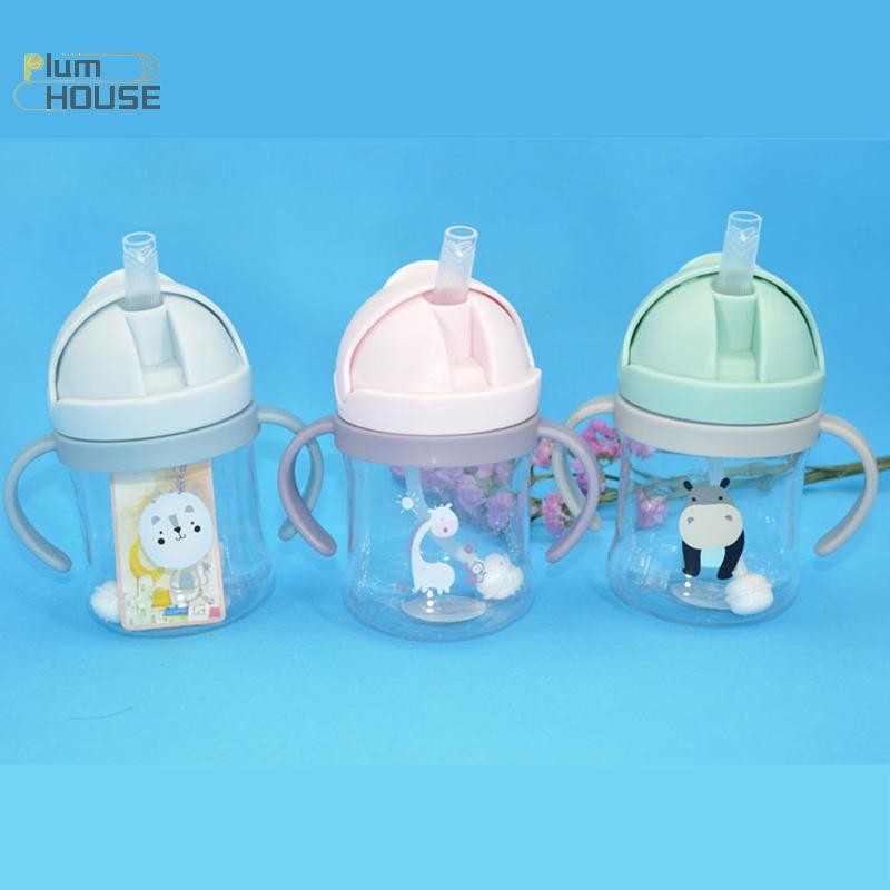 PlumHOUSE 250ml Cốc Cho Bé Có Ống Hút Học Cho Ăn Uống Cốc Tập Luyện VN