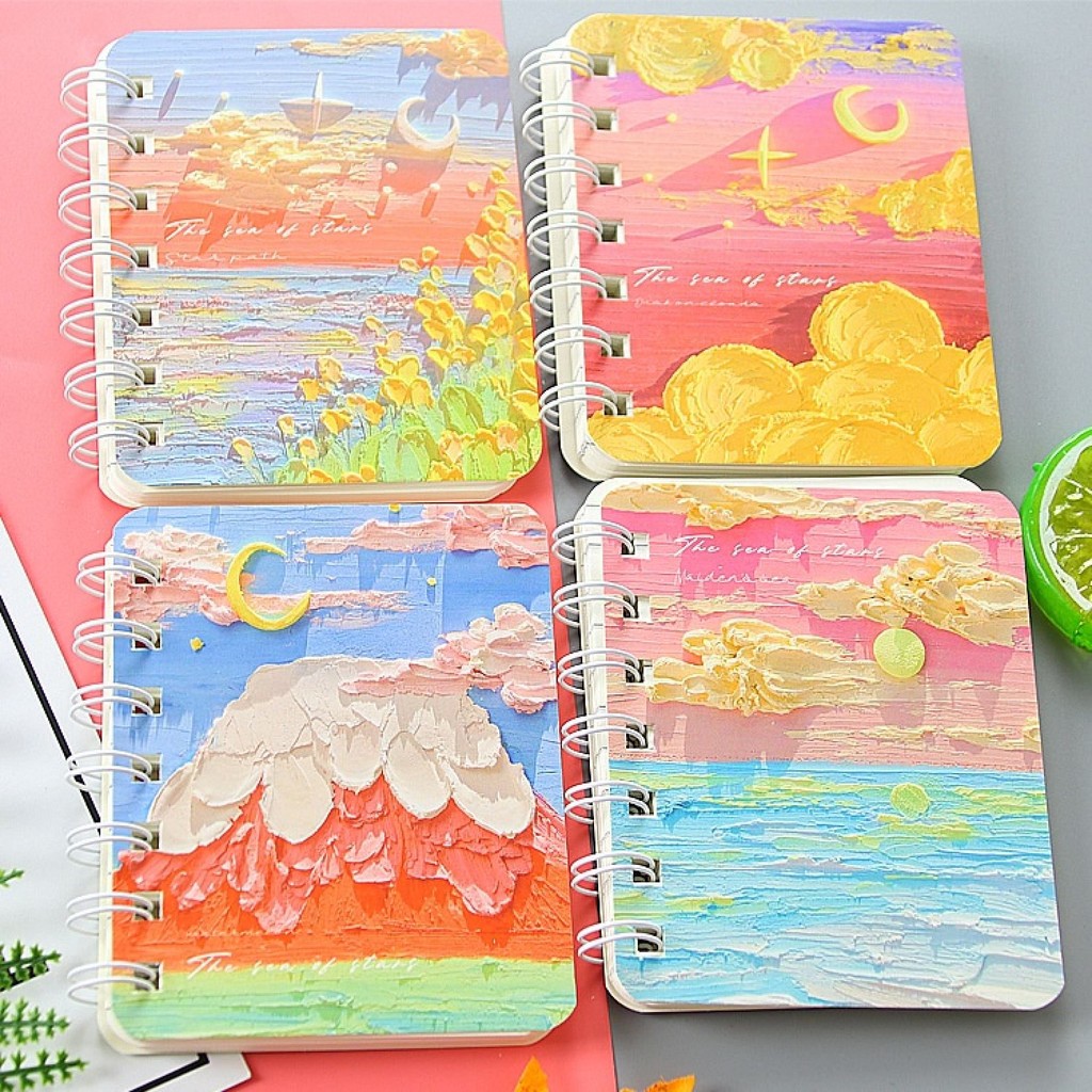 1 Cuốn Sổ Tay Khổ A7 họa tiết Kawai mẫu giao ngẫu nhiên