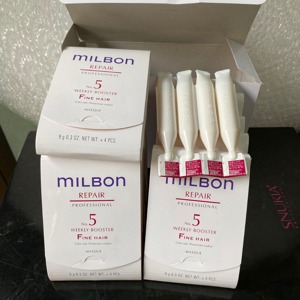 Kem dưỡng phục hồi chuyên sâu Repair Milbon No.5 Weekly Booster Masque 4x9g ( tại nhà ) [ MK ]