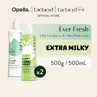Bộ 1 Sữa tắm Lactacyd Ever Fresh mang lại làn da thơm mát + 1 Sữa Tắm Gội Trẻ Em Lactacyd Milky 500ml