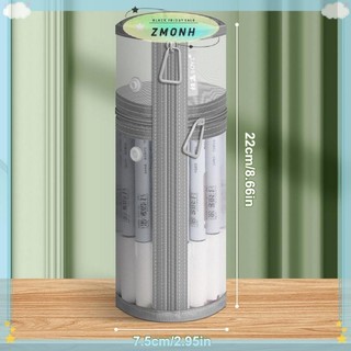 ZMONH Lưới Kép Cọ Trang Điểm Túi Bảo Quản Bàn Chải Di Động Hộp Đựng Bàn Chải Dung Tích Lớn Đơn Giản Giá Đỡ Xô Du Lịch Túi Đứng