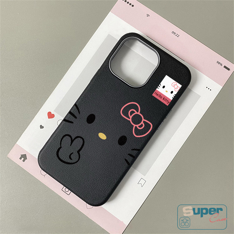 Ốp Lưng Tương Thích Cho iPhone 16 11 13 15 12 14 Pro Max 14 16 15 13 12 Pro XR X XS Max Thời Trang Ngọt Ngào Dễ Thương Hello Kitty Nơ Da Họa Tiết