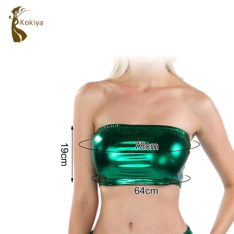 Áo tắm nữ Bandeau Top Camisole quây màu trơn cho âm nhạc