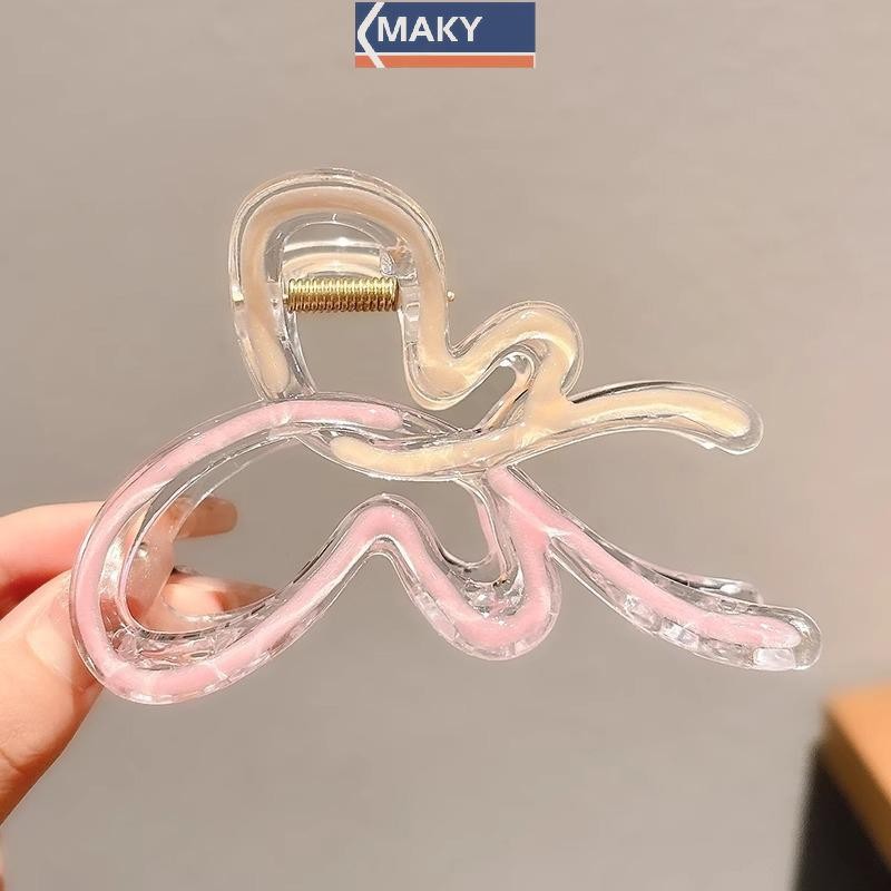 Onetimingcool Màu Gradient Kẹp Tóc Cho Nữ Hairgrips Acrylic Vuốt Tóc Kẹp Tóc Phụ Kiện Tóc Thanh Lịch Bé Gái Mũ VN