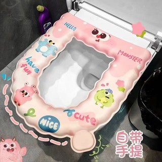 Thảm vệ sinh dày cong chống thấm nước bốn mùa hoạt hình có thể lau được Nhà vệ sinh đa năng Nhà vệ sinh dày Mite loại bỏ thảm 25.9.28