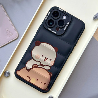 Ốp điện thoại Yier Bubu Playful cho iPhone 17 / 17 Air / 16E / 15 Plus / 14 / 13 / 12 / 11 / Pro Max. Chống sốc và chống rơi. Hộp đựng túi khí kiểu áo khoác silicon lỏng che phủ toàn diện