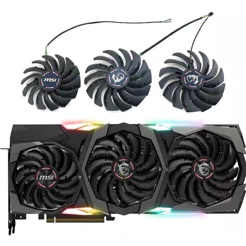 PLD09210S12HH PLD10010S12HH thay thế cho MSI GeForce RTX2080 Ti 2070 Siêu GAMING X TRIO RTX 2080Ti Quạt làm mát thẻ đồ họa