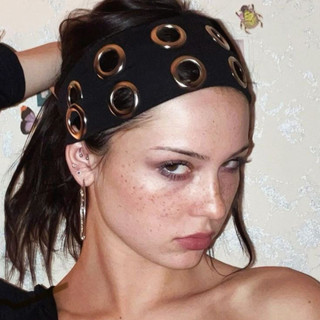 Băng đô vải đàn hồi rộng, phong cách Punk thời trang
