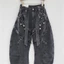 Quần Jeans chân rộng style Mỹ - châu Âu, wash mài cạnh