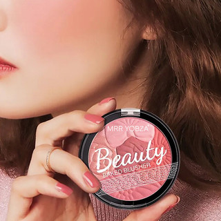 Phấn má hồng hình cánh hoa năm màu Matte Pearlescent Dập nổi đường viền có độ bóng cao 5 màu Blush Rouge