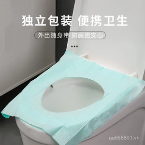 #Dùng Một Lần Dán Thảm Vệ Sinh Dày Đa Năng Mùa Hè Di Động Đệm Du Lịch Hàng Khách Sạn Bồn Cầu QUOQ