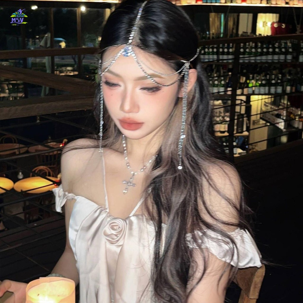 Cô Dâu - Dây Chuyền Lấp Lánh Kim Cương Giả, Phụ Kiện Tiệc Cưới
