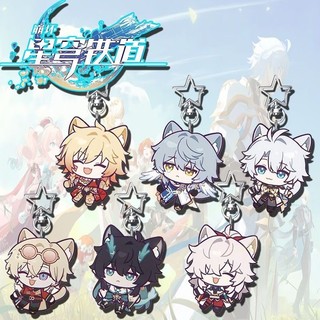 Hot Phainon Honkai：Star Rail Anime Q-Version Star KeyChain Key Chain Bag Pendant Kawaii Acrylic Mini Keyring Fans Gifts