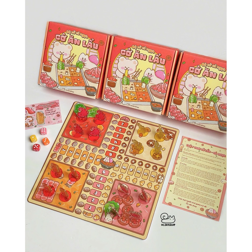 Bộ cờ ăn lẩu - Cờ cá ngựa (By Ocsenshop)