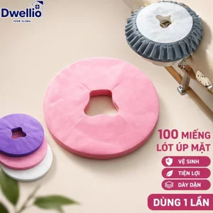 khăn lót mặt massage dùng một lần vải không dệt 100 miếng lỗ úp mặt spa thẩm mỹ viện