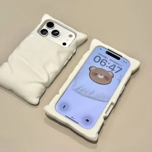 Ốp điện thoại gối xếp li có sẵn Thích hợp cho iPhone17promax Niềm vui ba chiều Thích hợp cho vỏ bảo vệ điện thoại iPhone16pro Silicon sáng tạo Bao gồm tất cả mềm chống Co