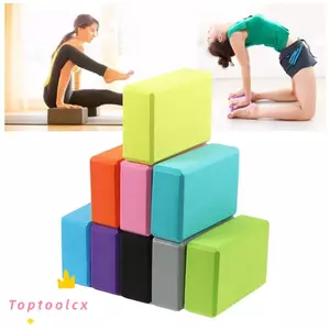 Gạch xốp tập thể dục TOPTOOLCX, Khối tập Yoga màu EVA, Gạch Pilates định hình cơ thể chống trượt Đồ dùng thể thao