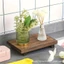 Mới Gỗ Chắc Chắn Khay Trang Trí Màu Đen Quả óc chó Đáy Hỗ Trợ Đồ Trang Trí Bằng Gỗ Chắc Chắn Giá Đỡ Hình Chữ Nhật Đồ Nội Thất Hiển Thị Đứng Để Bàn