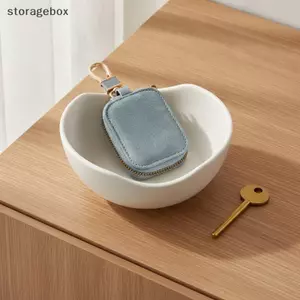 Hộp đựng chìa khóa ô tô chống bụi da lộn mềm có dây kéo mượt mà Túi lưu trữ Carabiner kim loại chắc chắn cho chìa khóa Tai nghe nhét tai đẹp