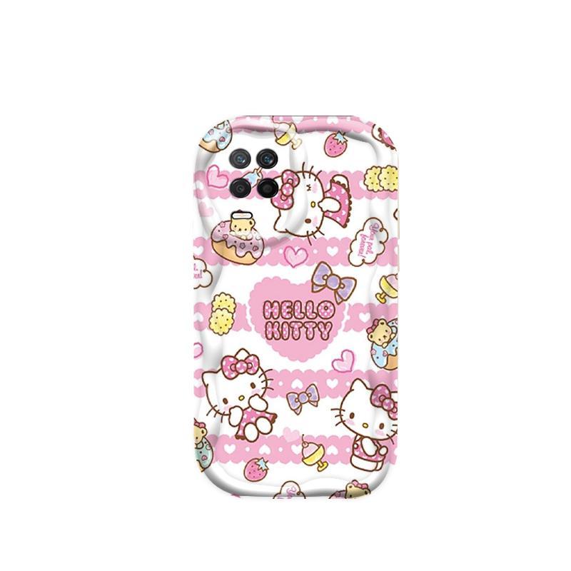 Ốp Silicon Hoạt Hình Cho OPPO A54 4G 3D Sóng Mềm Ốp lưng TPU Kitty Girl Sinh Viên Chống Sốc Ốp Lưng