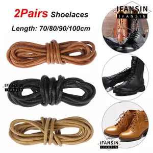 IFANSIN 2 Đôi Dây Giày Sáp Tròn Nam Nữ 70 / 80 / 90 / 100cm Dây Giày Da Đầm Giày